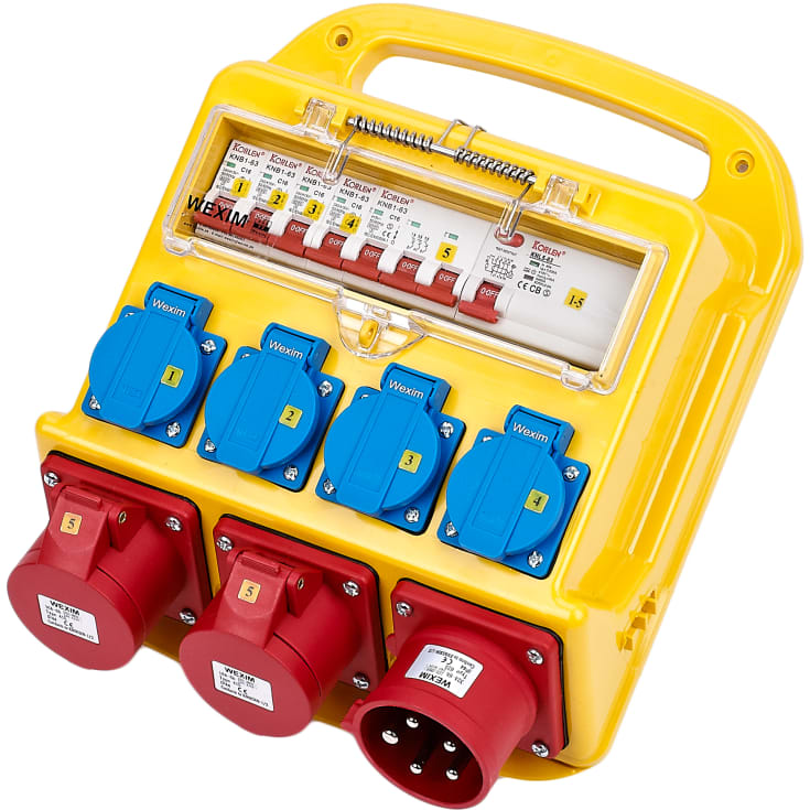 Byggestrømstavle / Eltavle, 16 Amp: