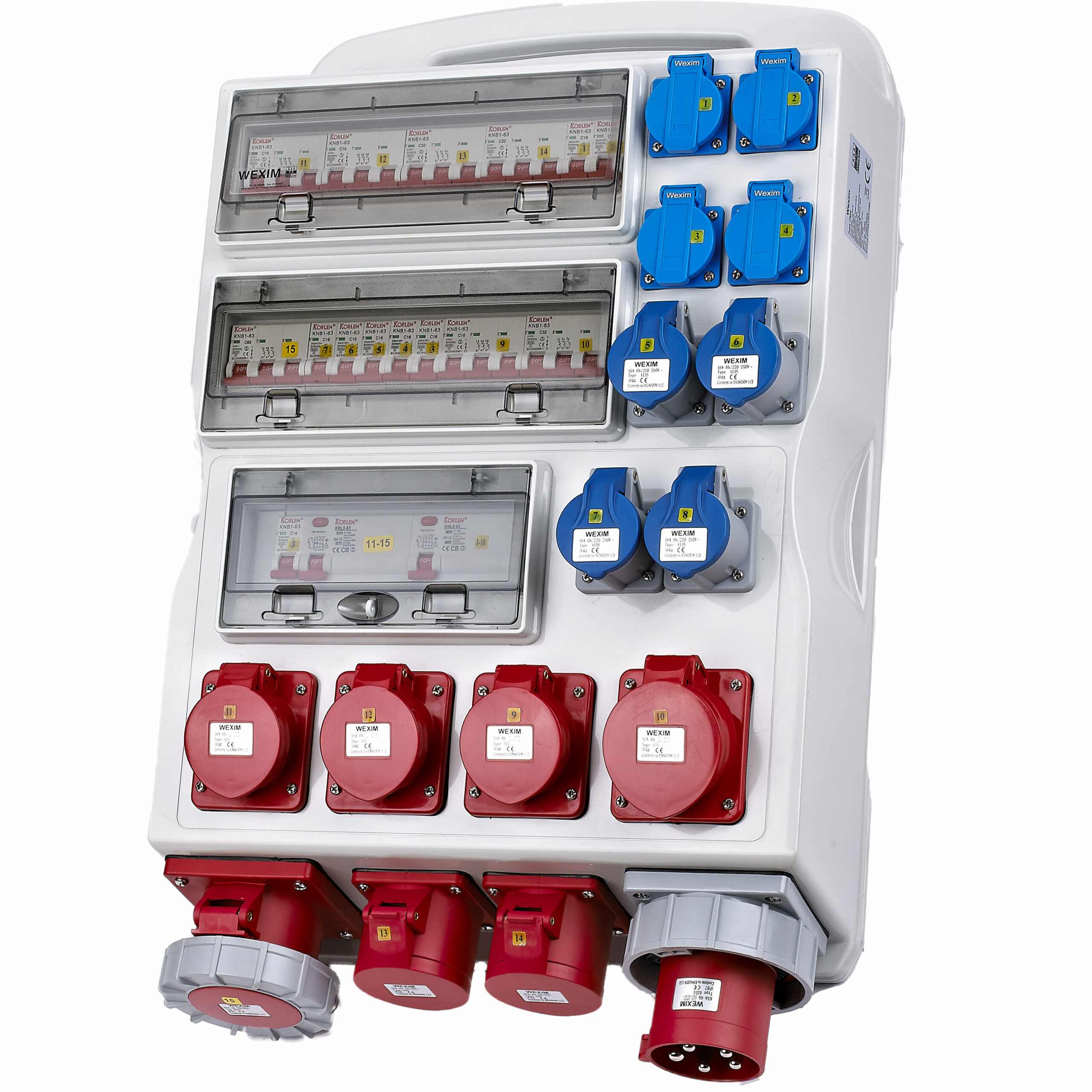 Byggestrømstavle / Eltavle, 63 Amp