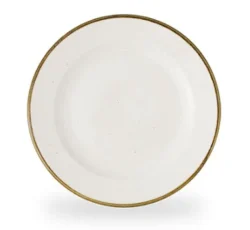 Stonecast Barley White flad tallerken med bred fane 17 cm, Churchill