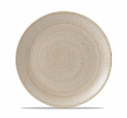 Stonecast Nutmeg Cream flad tallerken 26 cm, Churchill ** LAGEROPRYDNING **