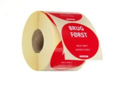 Fødevareetiket med genbrugeligt ‘’brug først'' Ø5 cm sæt á 500 stk, Hendi
