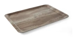 Serveringsbakke i mørkt trælook 37x53 cm, Hendi