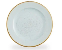 Stonecast Duck Egg flad tallerken med bred fane 30,5 cm, Churchill