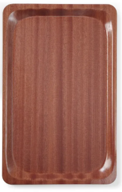 Serveringsbakke mørkt træ laminat non-slip 43x61 cm, Hendi