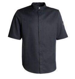 Essence unisex kokkejakke m/korte ærmer i sort str. XS (upcycled materiale), Nybo