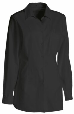 Dameskjorte i sort m/ lange ærmer str. 2XL