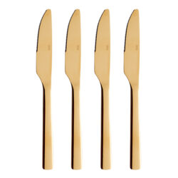 RAW bestik bordkniv m/4 stk i guld
