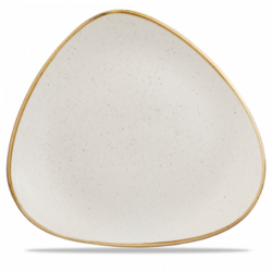 Tallerken flad 31,1 cm, triangelform, Stonecast Nutmeg Cream - Churchill