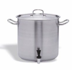 Inox-Pro Gryde med tappehane 33,6L m/låg, Pujadas