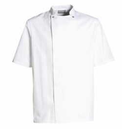 Take Away unisex kokkejakke m/korte ærmer i hvid, str. M, Nybo