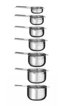 Målebægere 7 stk (30 ml, 60 ml, 80 ml, 120 ml, 160 ml, 180 ml og 240 ml), Hendi