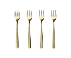 RAW bestik kagegaffel m/4 stk i champagne