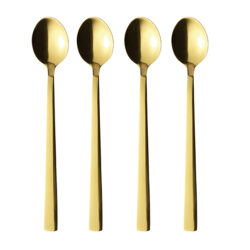 RAW bestik latteske m/4 stk i guld