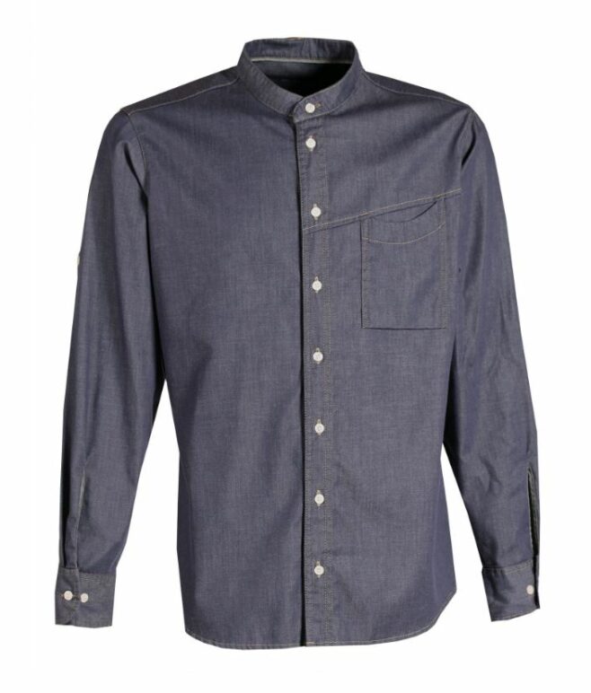 New Nordic skjorte m/langærmet denimblå str. XS, Nybo