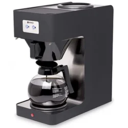 Leje af Kaffemaskine med 2 kolber og varmeplade på toppen.