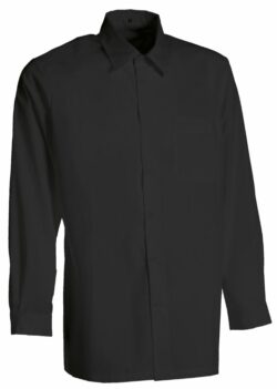 Herreskjorte i sort m/ lange ærmer str. 2XL