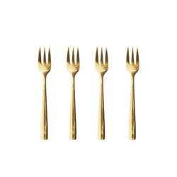 RAW bestik kagegaffel m/4 stk i guld