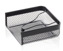 Servietholder i sort liggende 19x19 cm, WAS