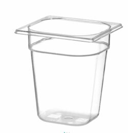 Gastrobakke i klar plast 1/6 65 mm