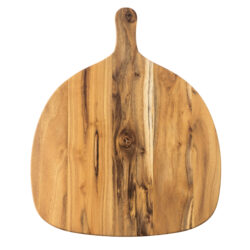 RAW Teak pizza/serveringsbræt m/ håndtag 46x37,8x1,5 cm