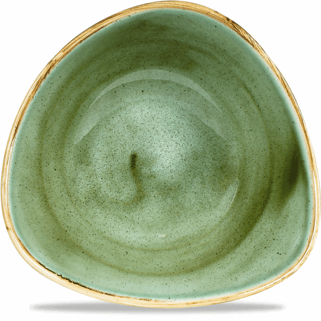 Stonecast Samphire Green trekantet skål 18 cm, Churchill