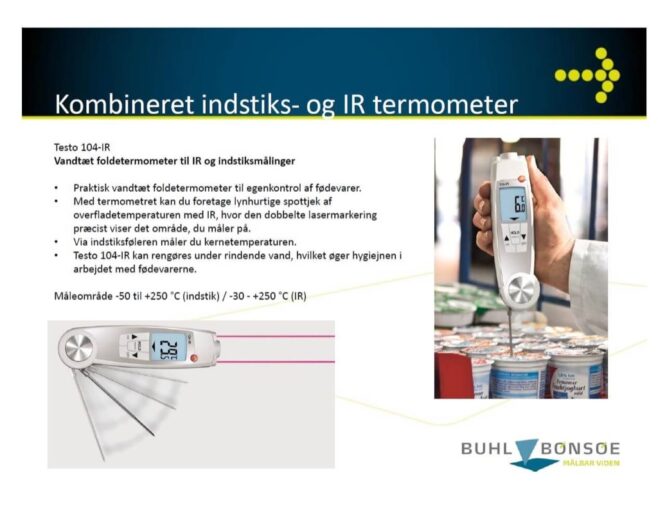 Testo 104-IR vandtæt foldetermometer