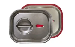 Låg i stål 1/4 med siliconekant, Pujadas