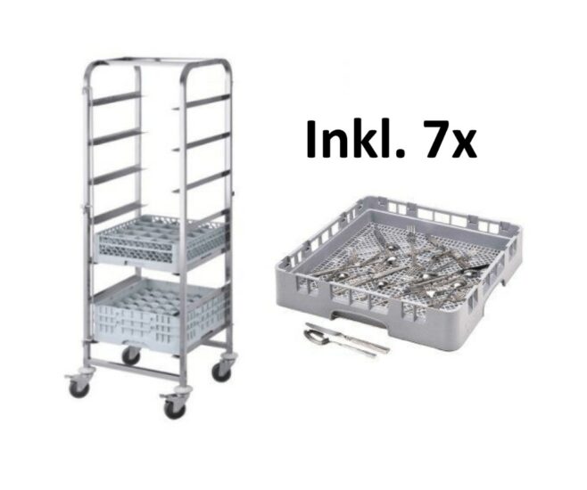 Stikvogn til 7 opvaskebakker inkl 7 bakker, Eagle