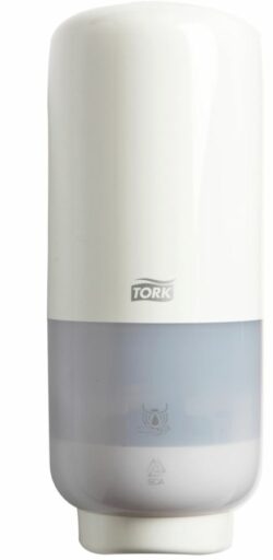Håndfri dispenser S4 1000ml i hvid plast, Abena
