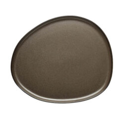 RAW Metallic Brown organic tallerken 29 x 25 cm