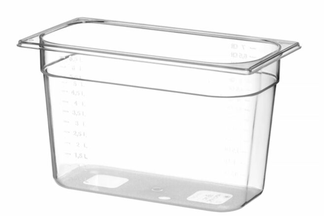Gastrobakke i klar plast 1/3 200 mm