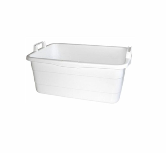 Balje rektangulær i hvid, 85L / 80 cm