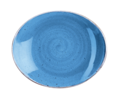 Stonecast Cornflower Blue oval tallerken 19,2 x 16 cm, Churchill